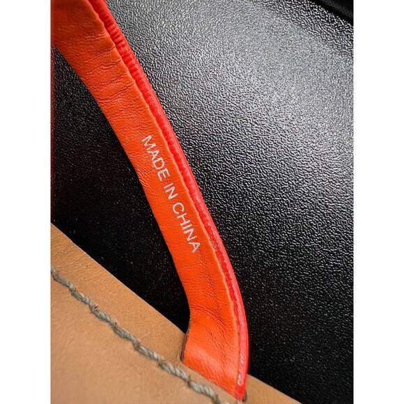 New Tory Burch Bow Thong Sandals Red Patent Leather Flat Flip Flops - Picture 7 of 11